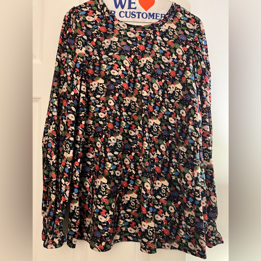 Multi colored floral top